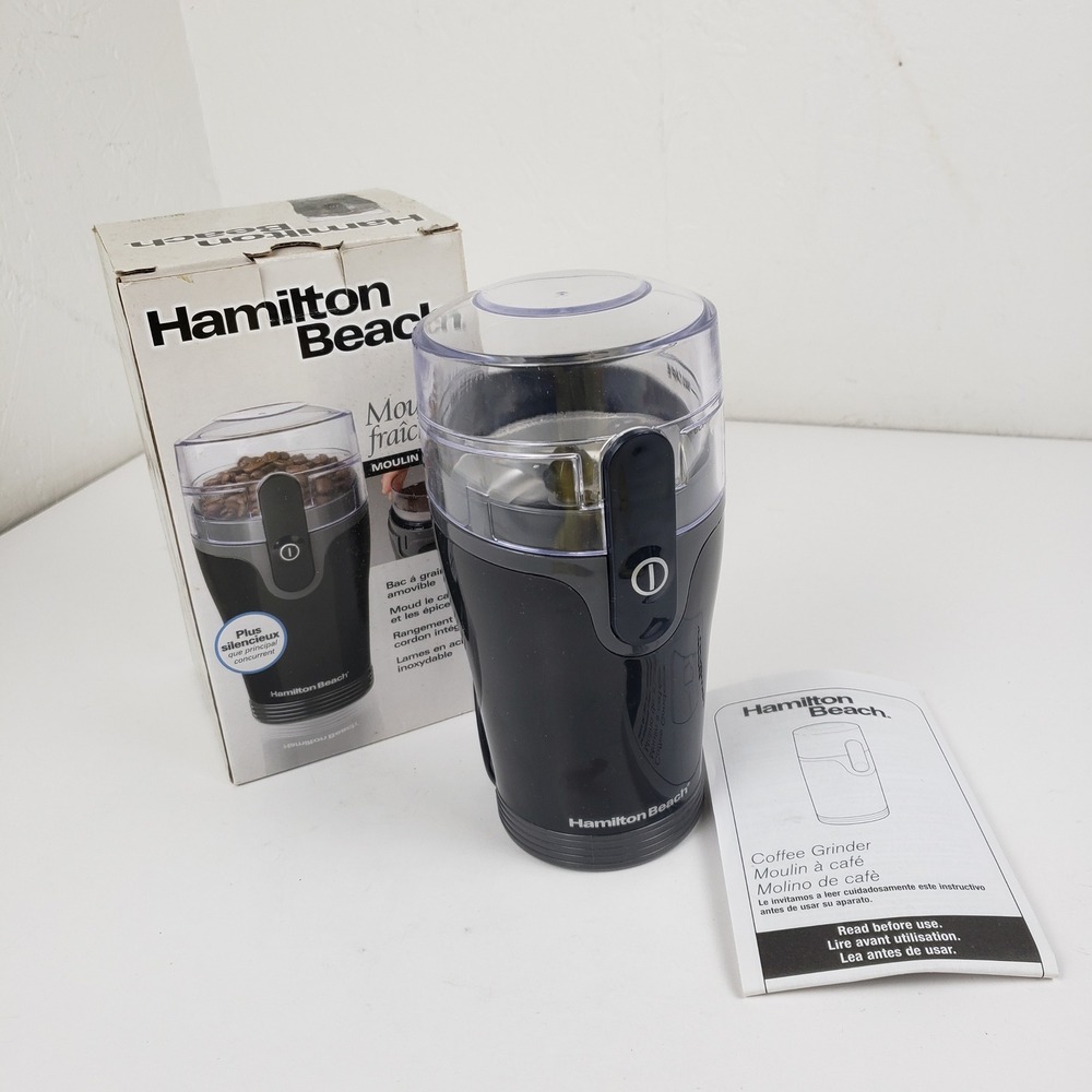 Hamilton Beach Fresh-Grind Electric Coffee Grinder Black 80335R Stainless Steel